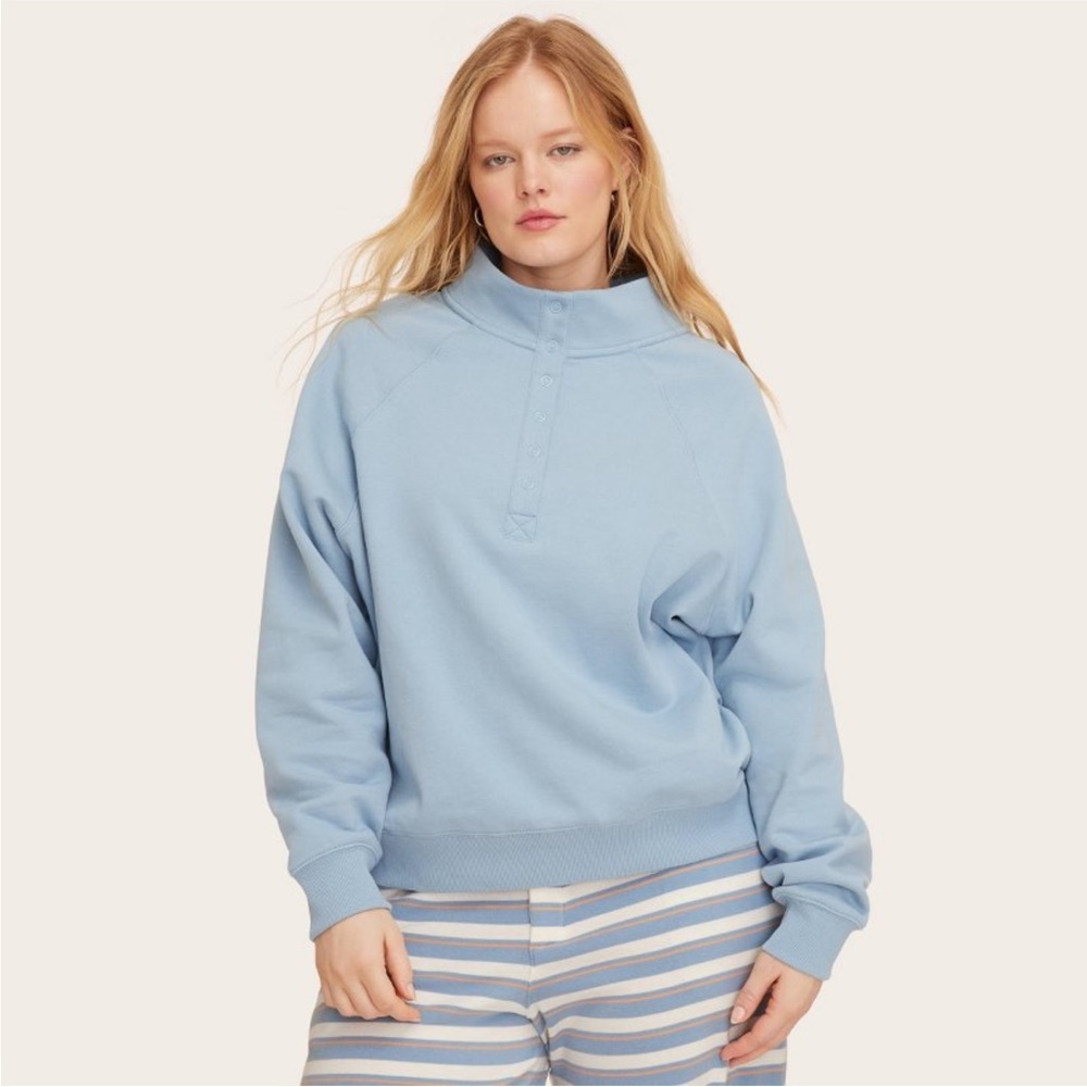 Parke by Target ..Light Blue Mock Neck Pullover Sweater